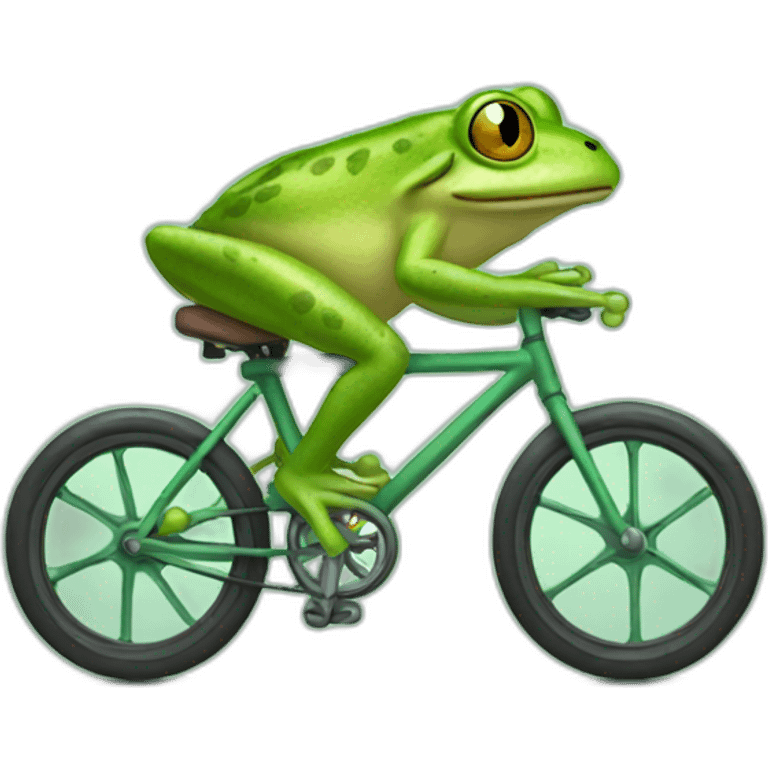 frog riding a bike emoji