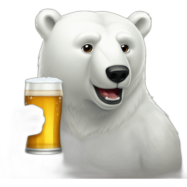 Polar-bear-drinking-beer emoji