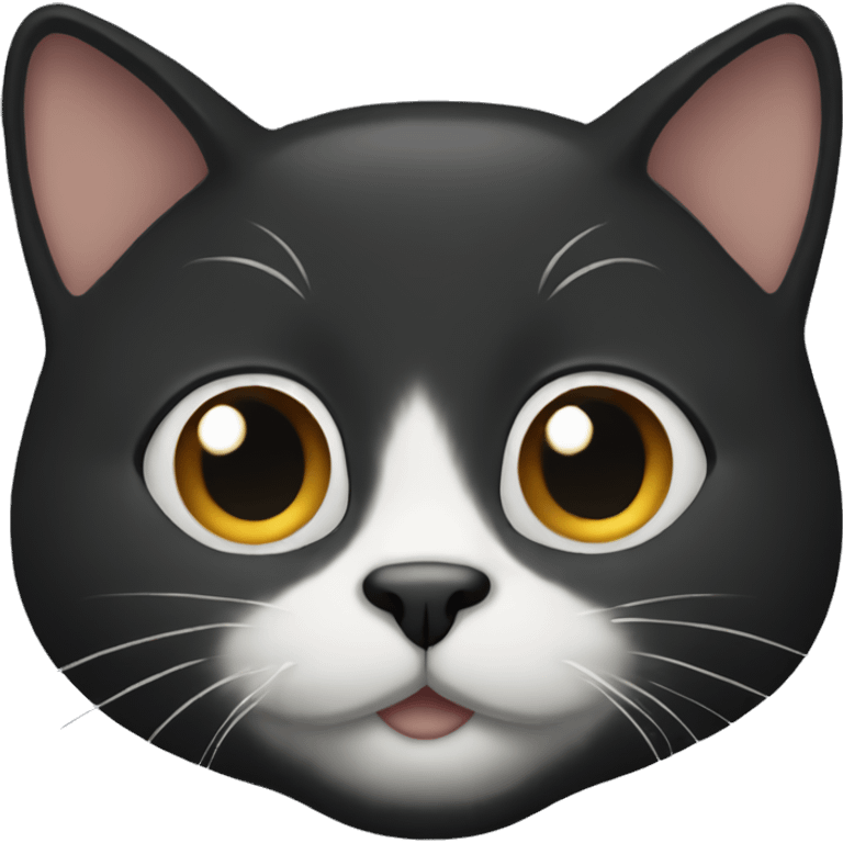 A black full-bodied cat  emoji