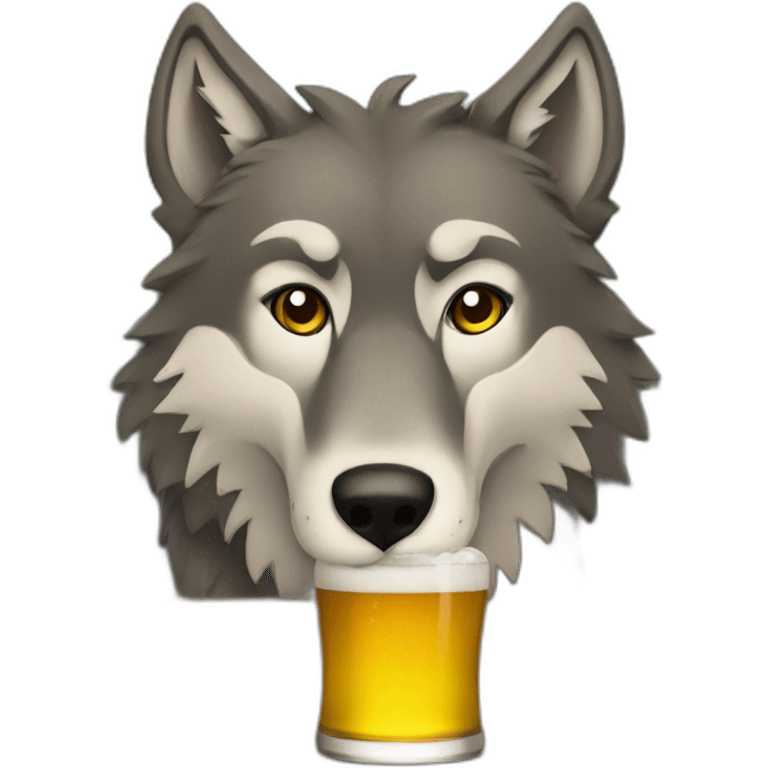 Wolf-beer-bar emoji