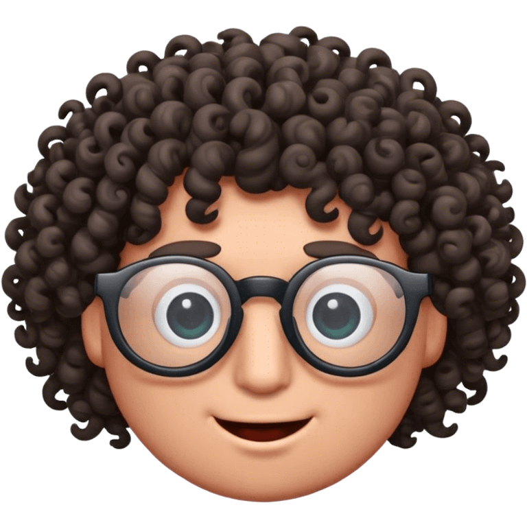 Worm with glasses and curly hair emoji