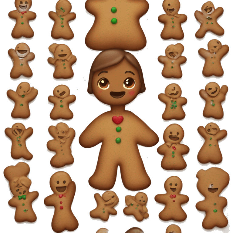 Cute gingerbread woman  emoji