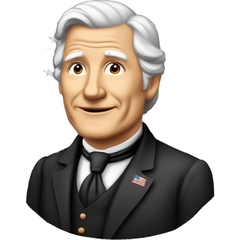 Old president of usa with usa flag emoji