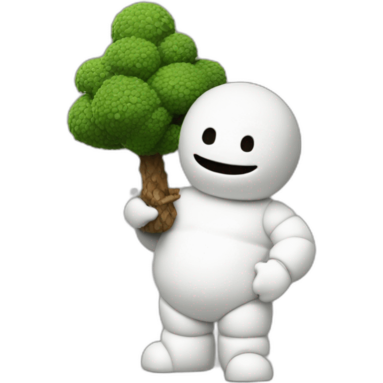 michelin man holding Startree logo emoji