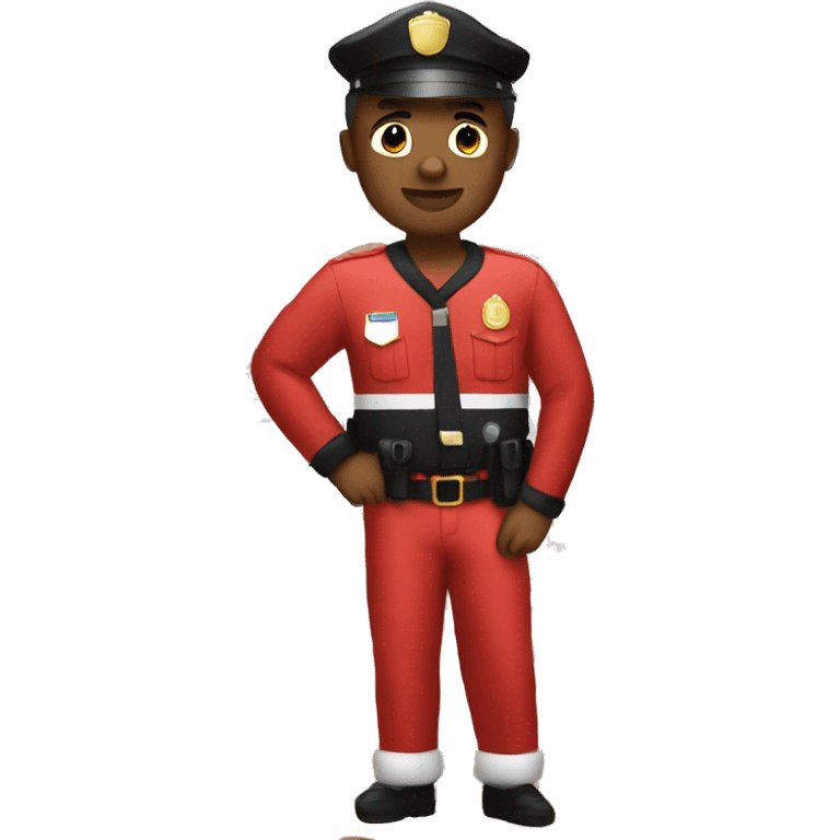 Cop in christmas pjs emoji