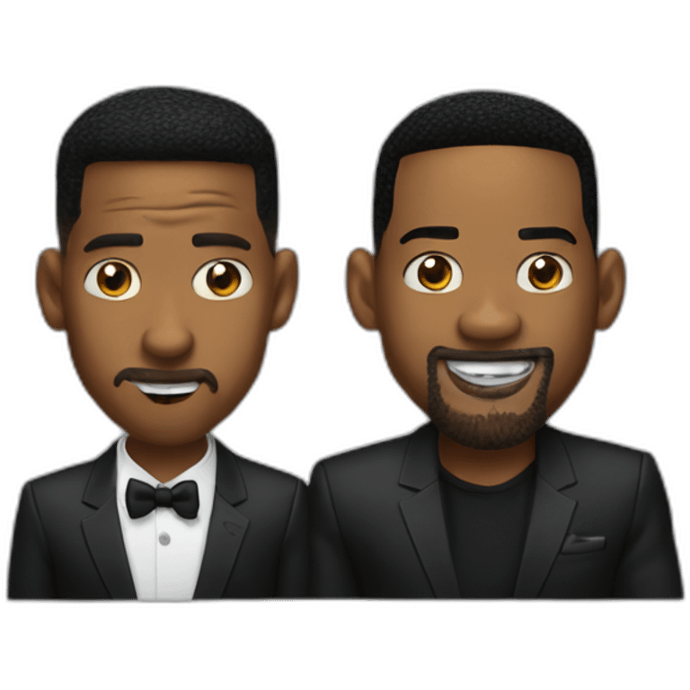 Will smith slapping chris rock atthe award ceremony emoji