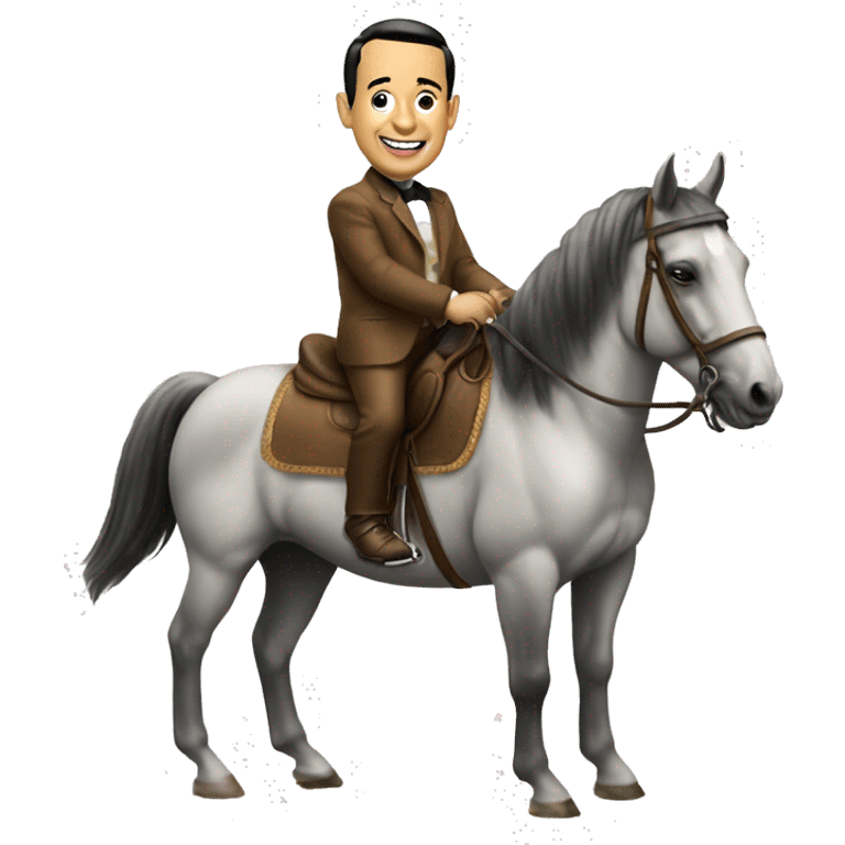 Peewee Herman on a horse  emoji