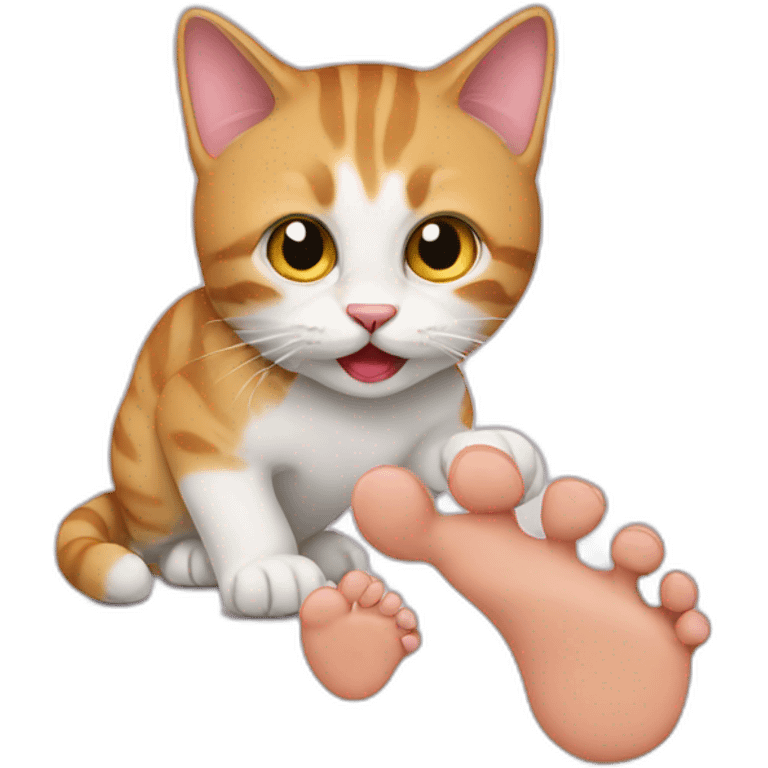 CAT EAT FOOT emoji