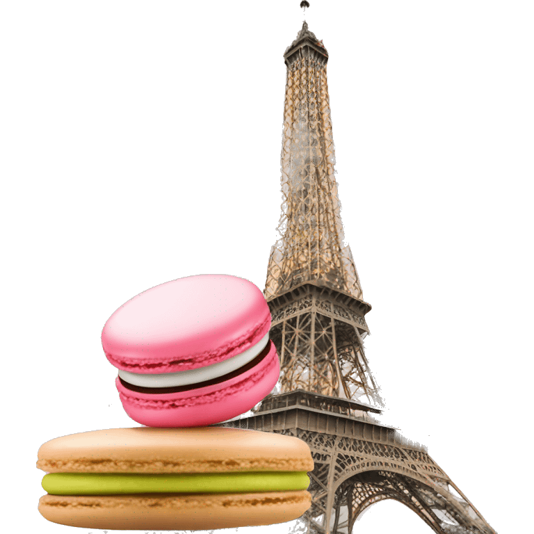 Macaroon on eiffel tower  emoji