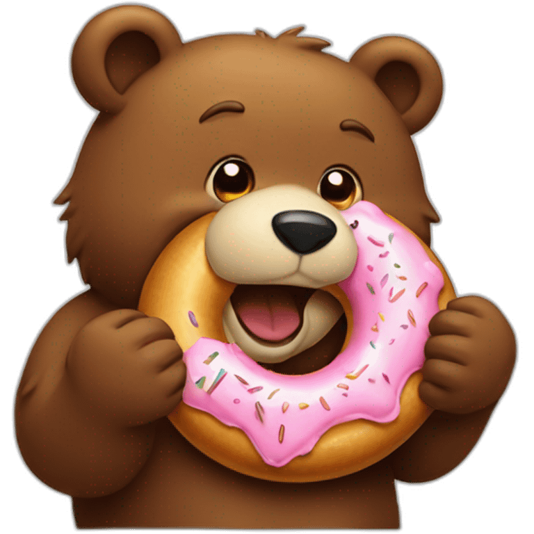 bear eating an donnut emoji