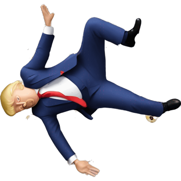 donald trump falling emoji