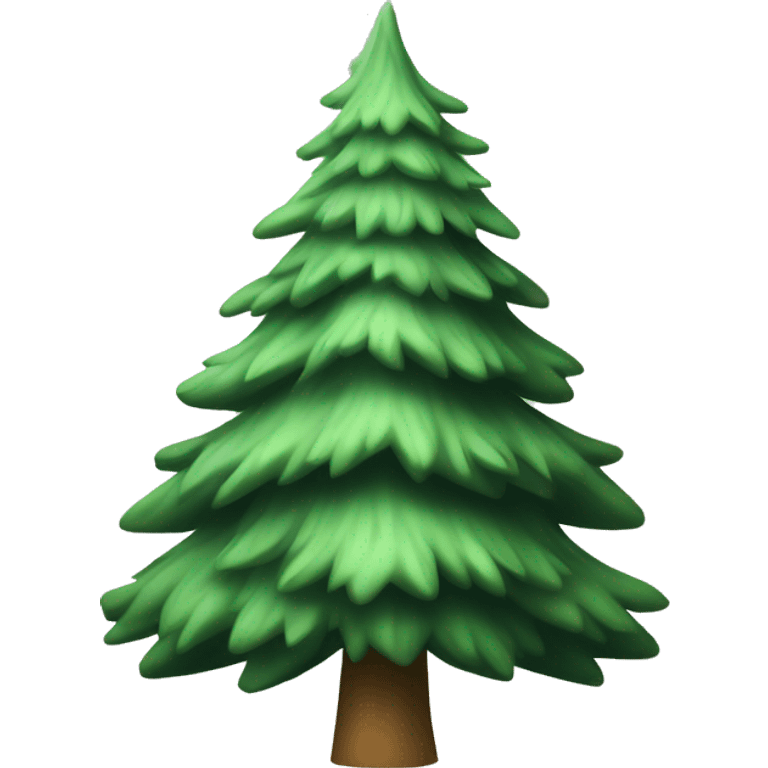  actual white fir christmas tree isolated.  emoji