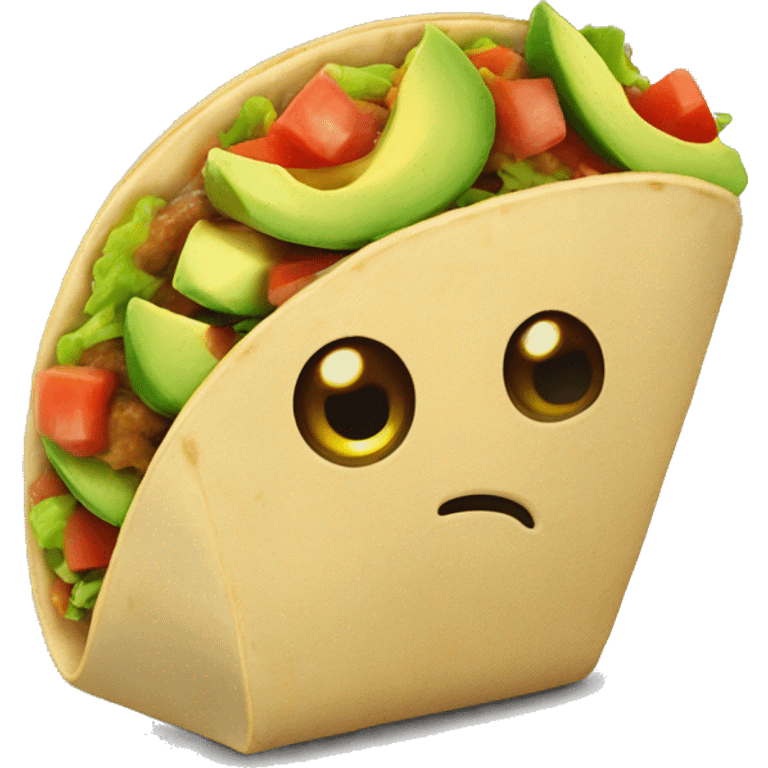 Create a taco wth avocado emoji