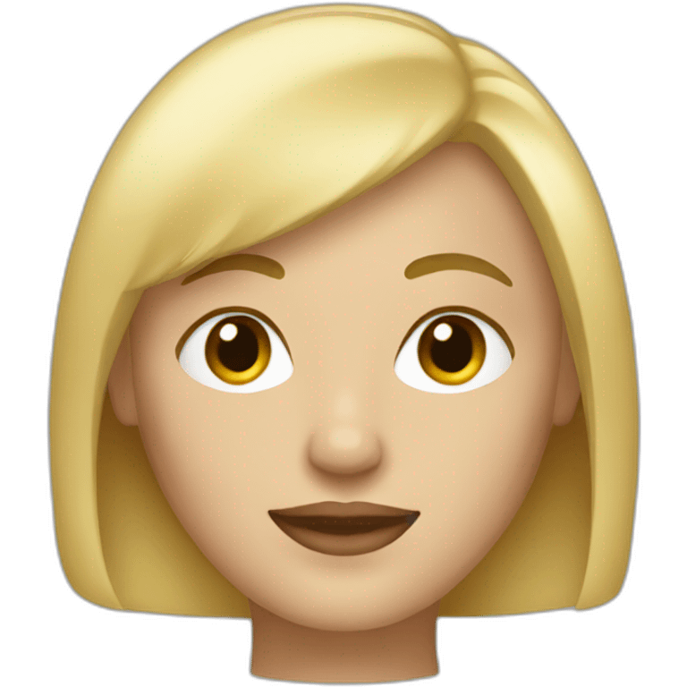 blonde woman with a short bob and fringe emoji