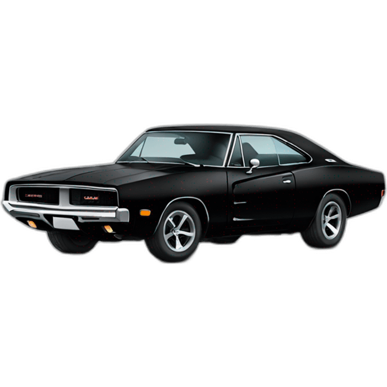 Black dodge charger car emoji