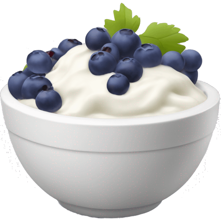 yoghurt bowl with grapes and blueberries emoji