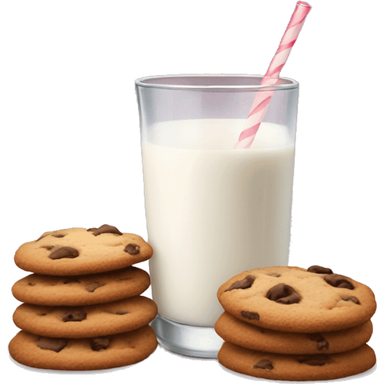 cookies and a glass of milk emoji