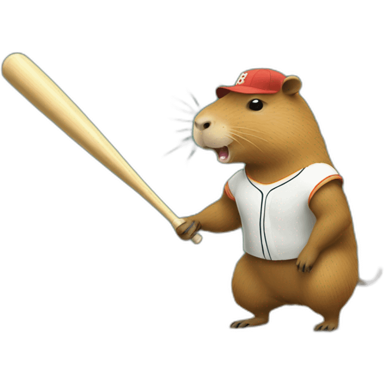 capybara playing baseball emoji