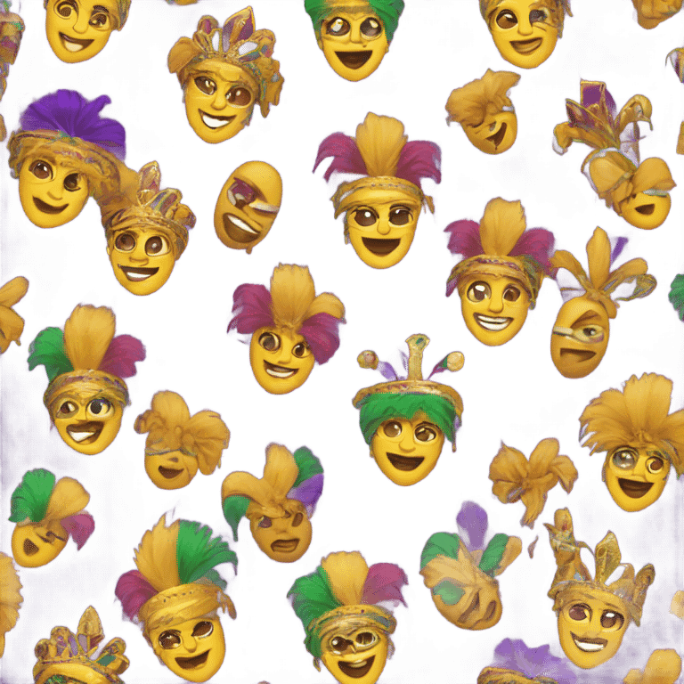 Marsi Gras headdresses  emoji