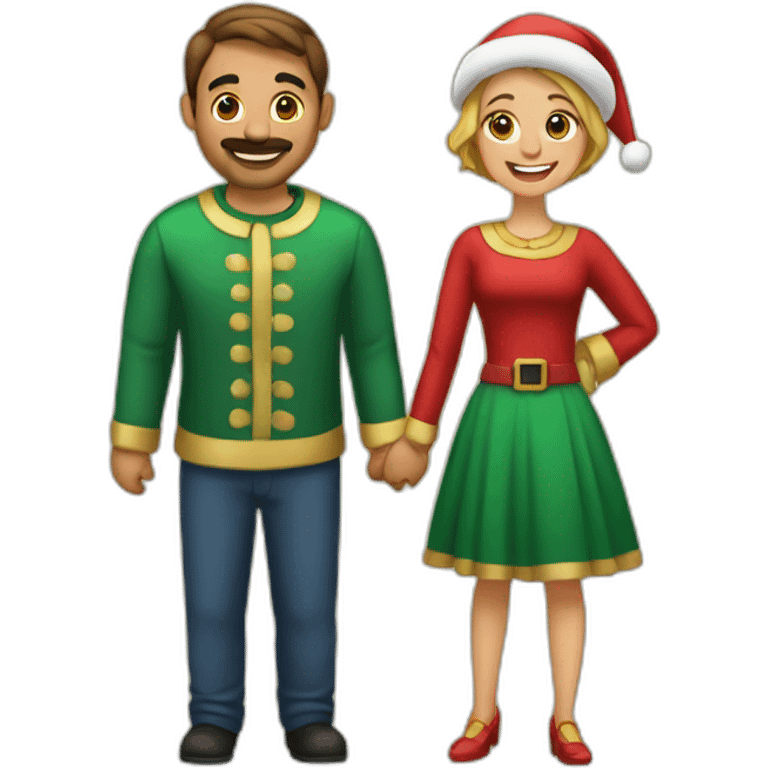 pareja en navidad emoji