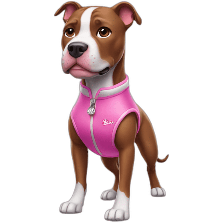 pitbull in a barbie outfit emoji