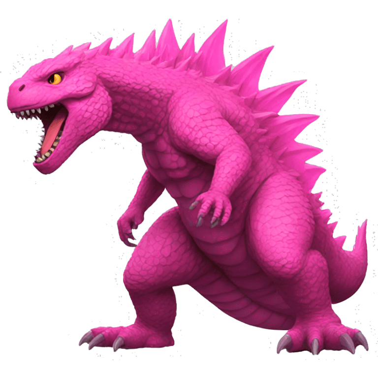 Godzilla pink emoji