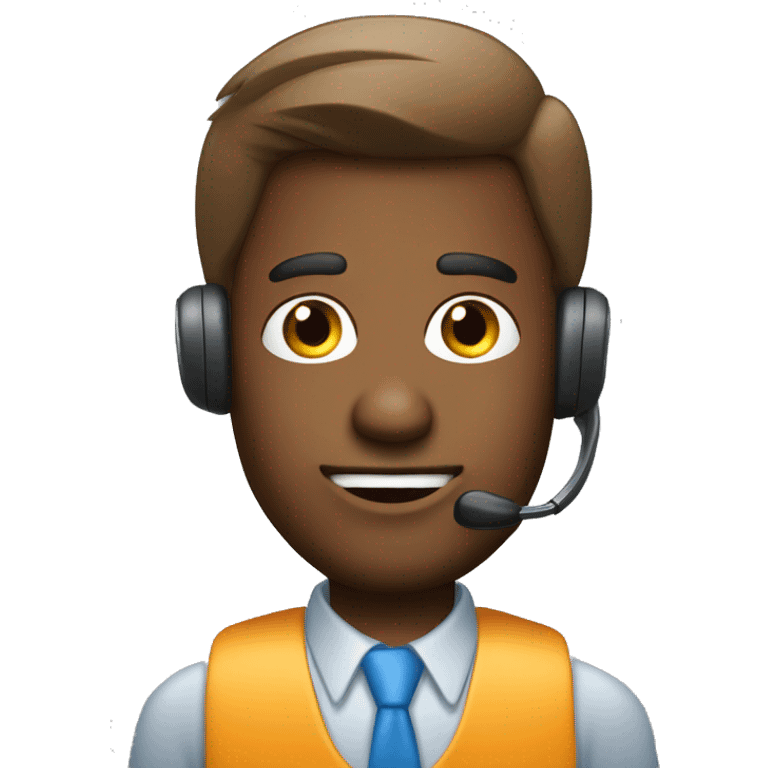 call center customer support man emoji