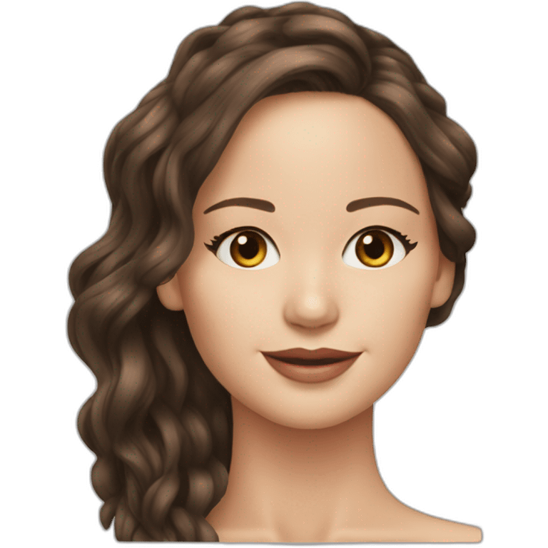 brunette Jennifer Lawrence emoji