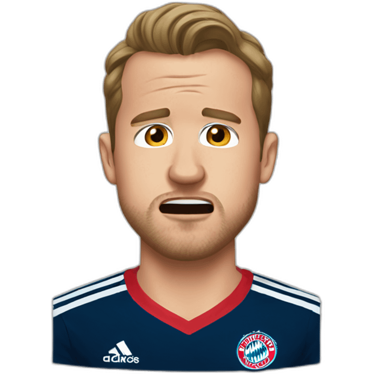 harry kane crying in wearing bayern munich shirt emoji