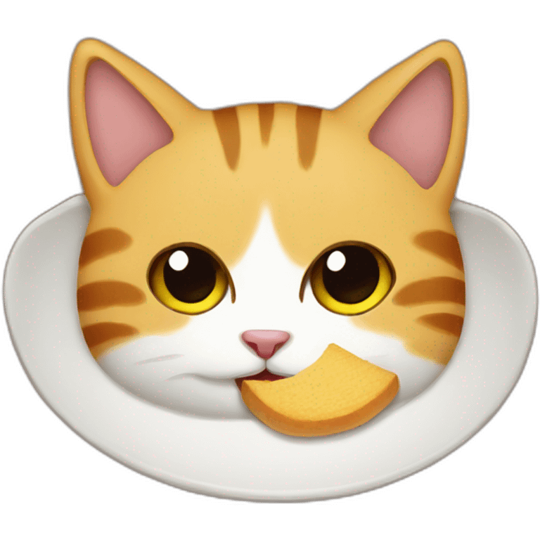 Cat eating emoji