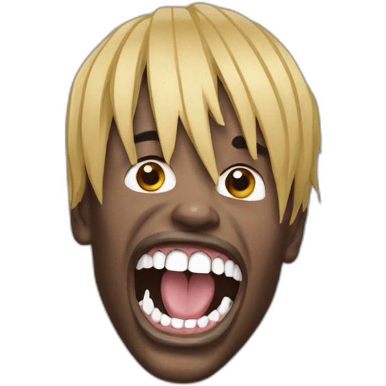 travis scott screaming with teeth grillz emoji