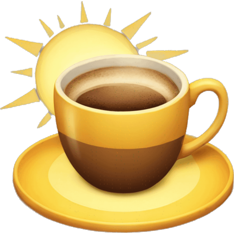 morning-sun-with-cup-coffee emoji