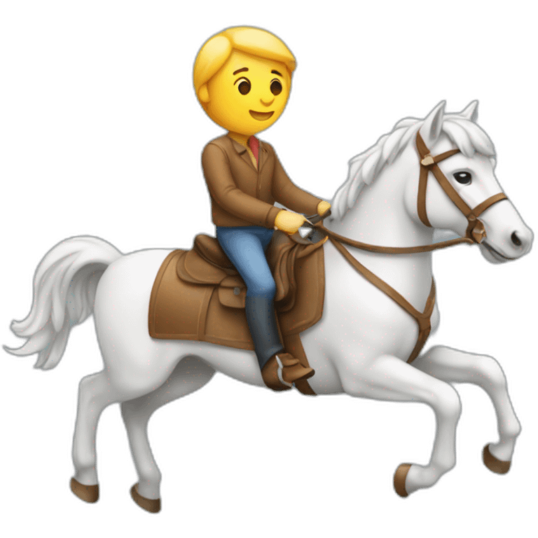 Un humain sur un cheval emoji