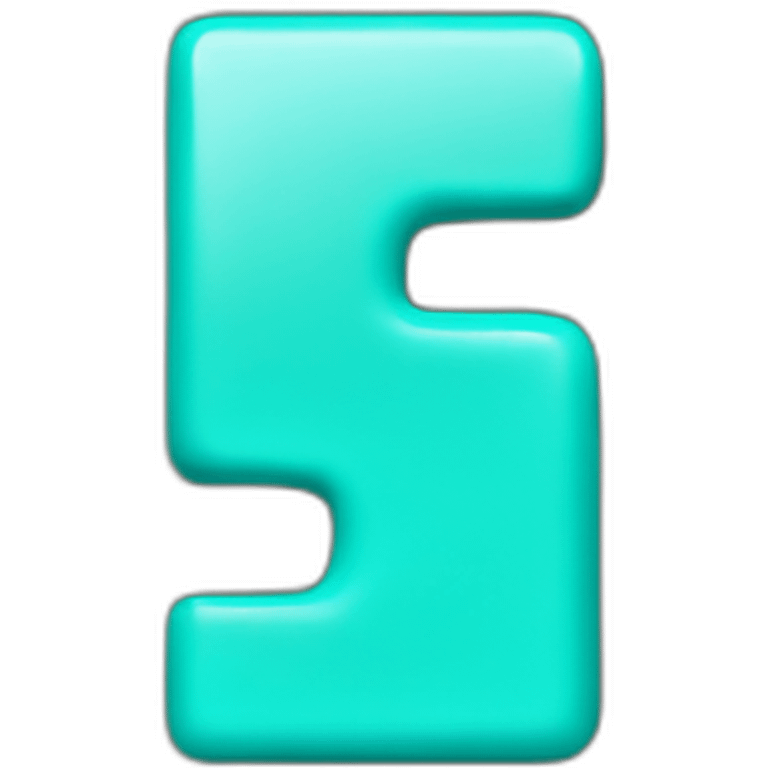 black lowercase letter "t" with a turquose cursor bar to the right of it emoji