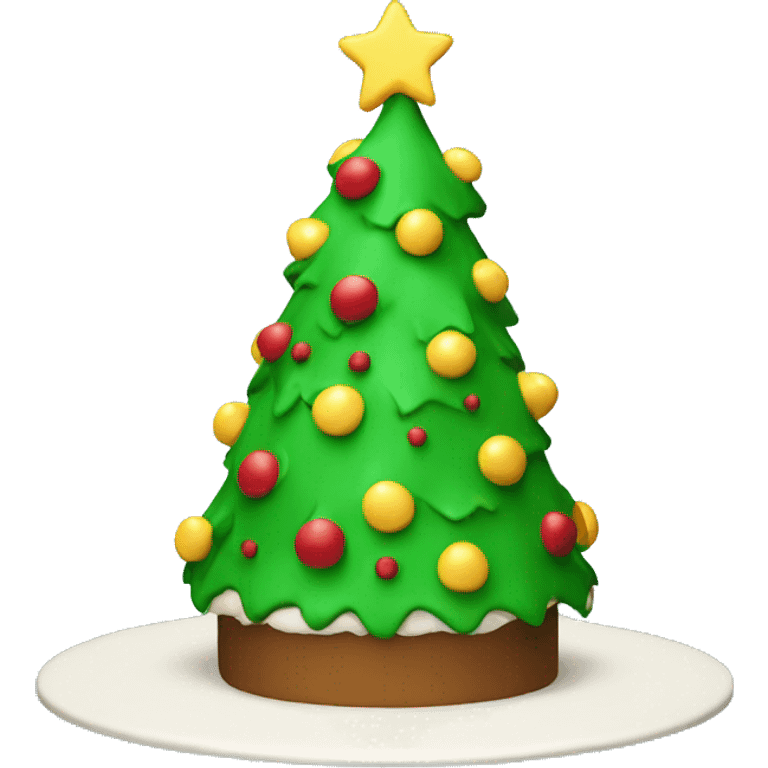 Christmas tree cake emoji