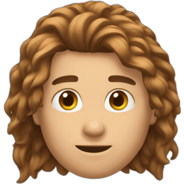 Male Long Brown Haie emoji emoji