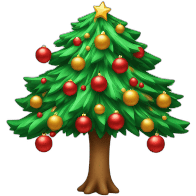 Árbol de navidad decorado emoji