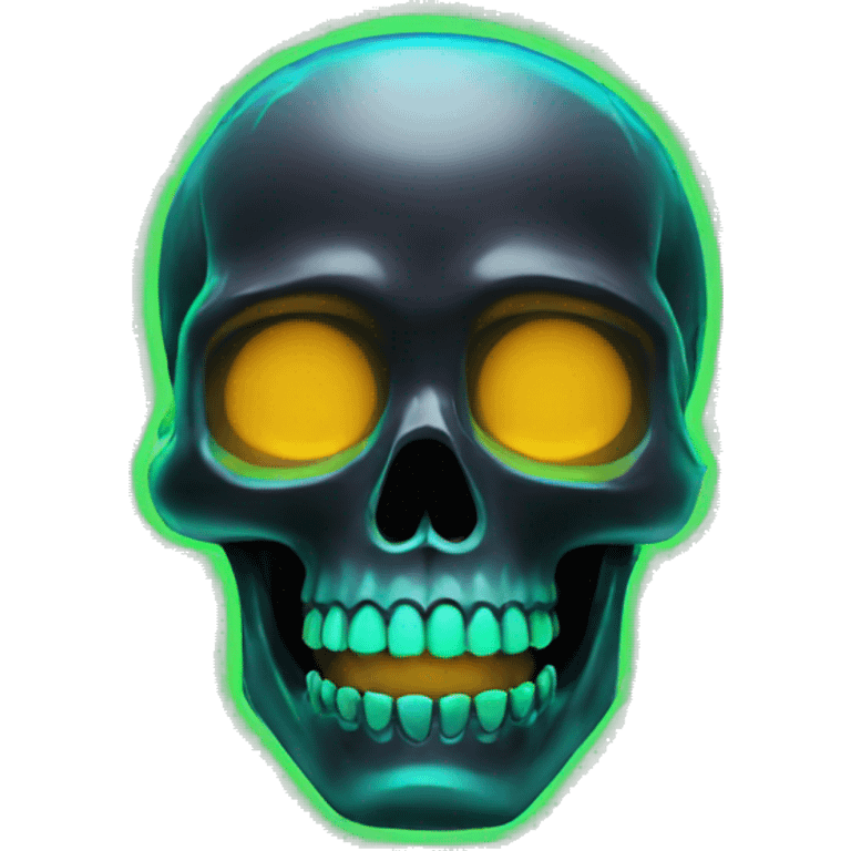 Neon skull emoji