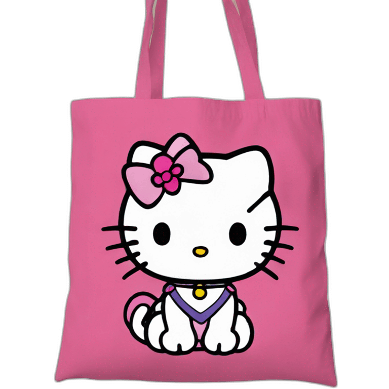 Hello kitty worh tote bag emoji