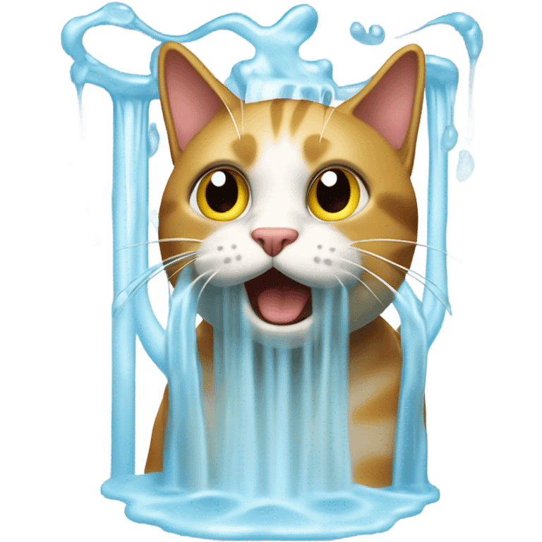 Cat showering emoji