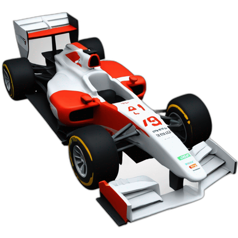 Formule 1 voiture vue du dessus emoji