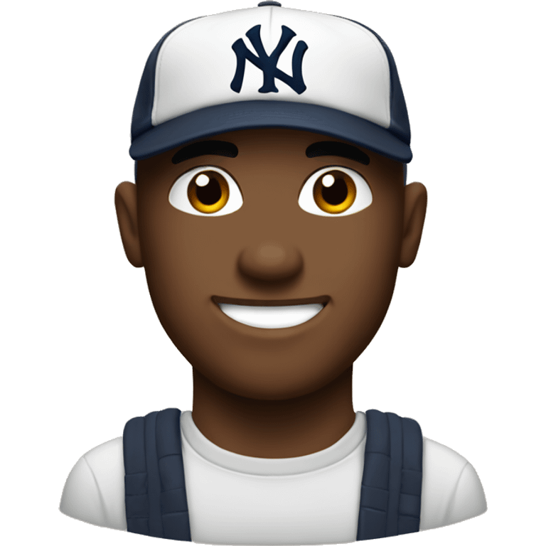 Brown NY yankee dad cap emoji