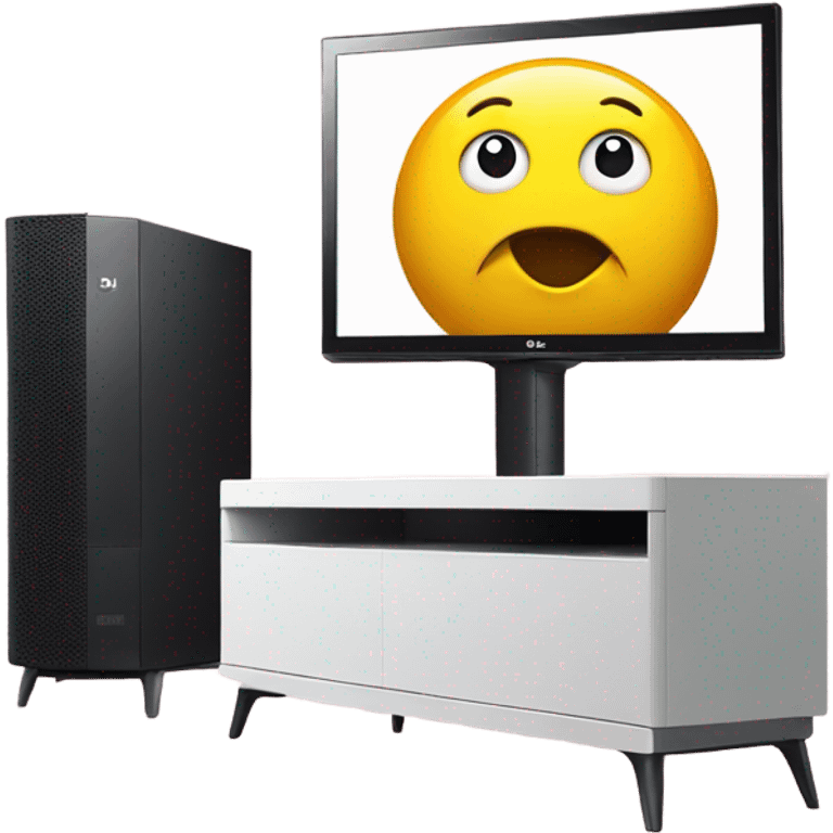 Lg tv with the tv stand emoji