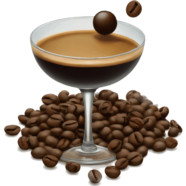 espresso martini with espresso beans  emoji