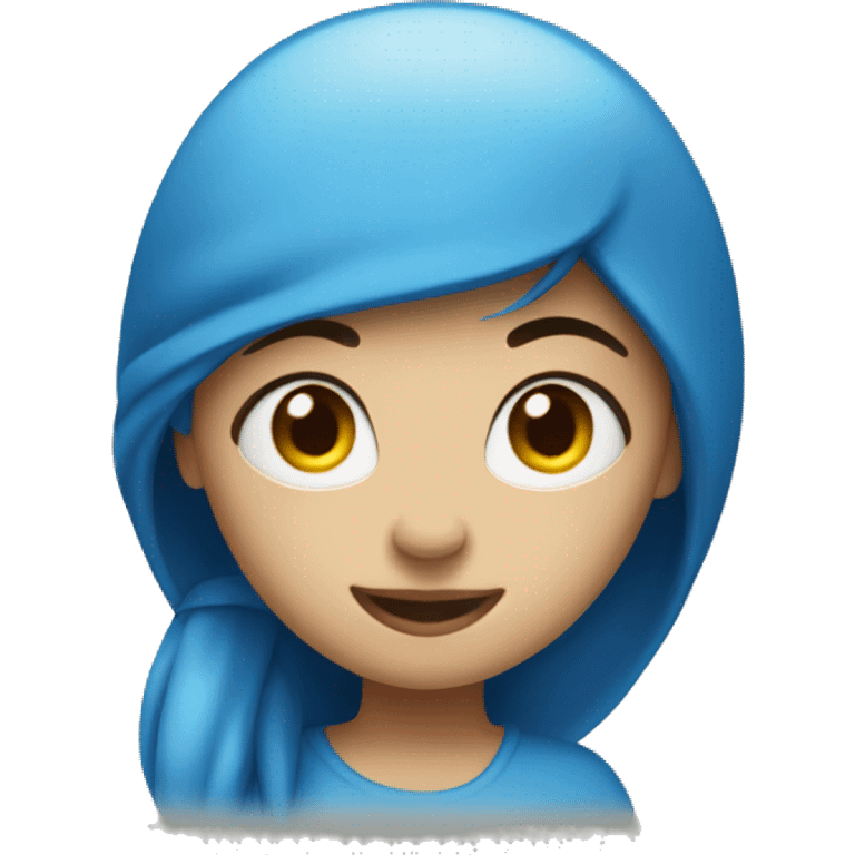 Female smurf  emoji