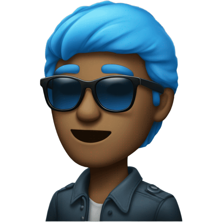 blue man wearing sunglasses  emoji