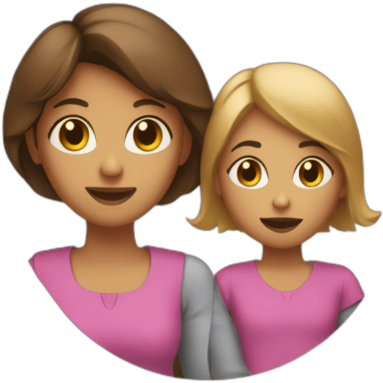 mom and daughter  emoji