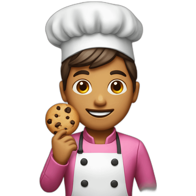 Patissier avec cookie emoji