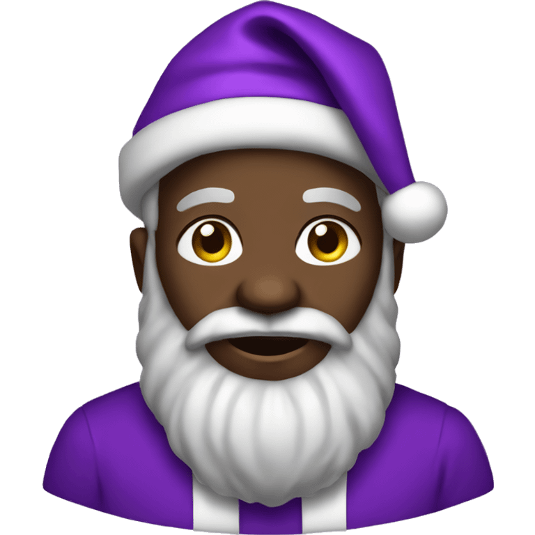 Black Santa in purple emoji