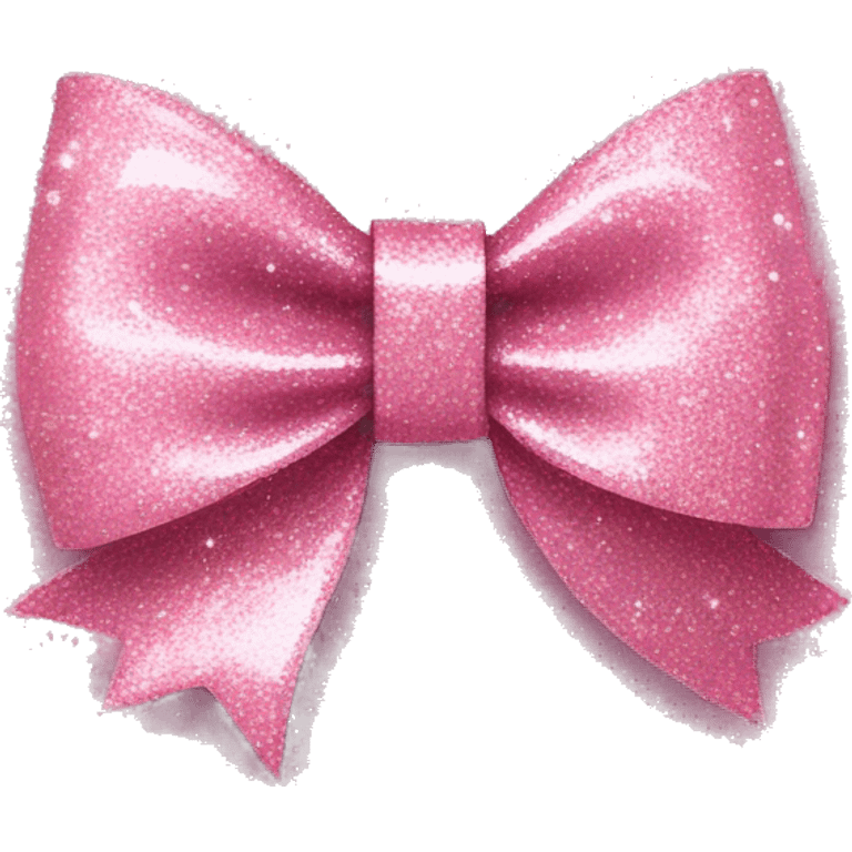 Pink glitter bow emoji